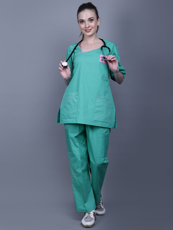 Ramagiq Medical Unisex Ovelap Neck with piping details Scrub Suit