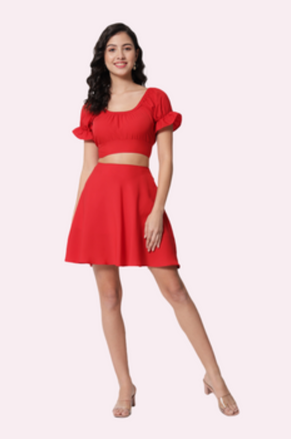 CATCH ME IF YOU WEAR RED CO-ORD SET