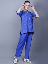 Ramagiq Medical Unisex Chinese Collar Neck With White Piping Details Scrub Suit