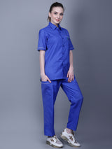 Ramagiq Medical Unisex Shirt Collar Neck With Piping Details Scrub Suit