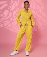 YOU GOT THIS YELLOW JACKET JOGGER COORD-SET